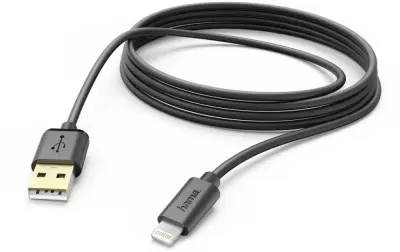 Кабель Hama 00173787 USB (m)-Lightning (m) 3м черный