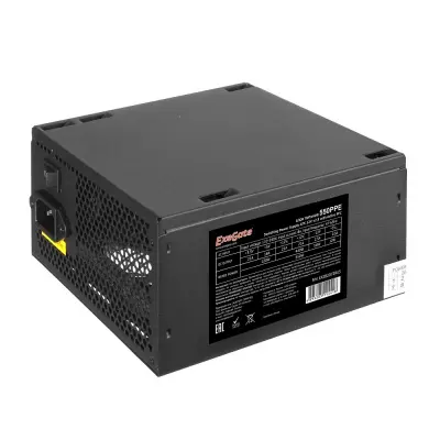 Exegate EX282072RUS-S Блок питания 550W ExeGate 550PPE, ATX, SC, black, APFC, 12cm, 24p+(4+4)p PCI-E, 3*IDE, 5*SATA, FDD с защитой от выдергивания
