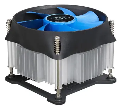 Устройство охлаждения(кулер) Deepcool THETA 20 Soc-1151/1200 черный/синий 3-pin 30dB Al 95W 376gr Ret (DP-ICAS-T20)