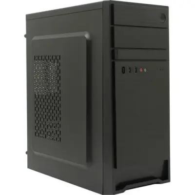 Exegate EX287508RUS Корпус Miditower ExeGate AX-252-350W-12 (ATX, БП XP350 с вент. 12см, 2*USB, аудио, черный)