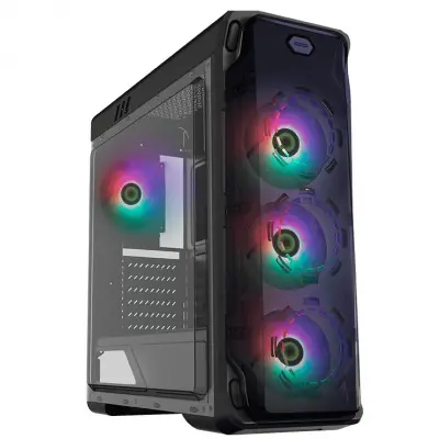 GameMax Корпус StarLight (FRGB) BK (Черный, Окно, USB 3.0, 4*120mm вент. FRGB, контроллер, без БП)