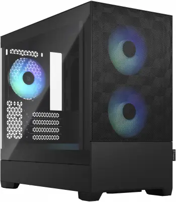 Корпус Fractal Design PoP Mini Air RGB Black TG черный без БП mATX 3x120mm 2xUSB3.0 audio bott PSU