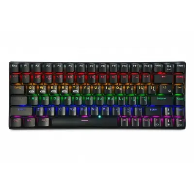 Клавиатура беспр. механ. Gembird KBW-G510L (чёрн), BT 5.0/2,4 ГГц/USB, мет, переключатели Outemu Blue