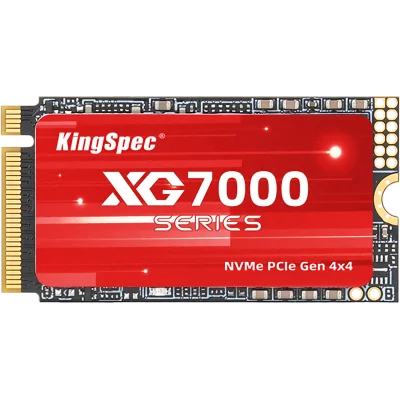 Твердотельный накопитель/ Kingspec SSD XG7000 2242, 1024GB, M.2(22x42mm), NVMe, PCIe 4.0 x4, 3D NAND, R/W 7200/6600MB/s, IOPs н.д./н.д., TBW 600, DWPD 0.54 (3 года)