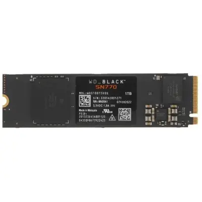WD SSD Black SN770 WDS100T3X0E 1ТБ, M.2 2280, PCI-E 4.0 x4,  NVMe,  PCIe