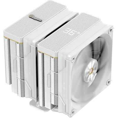 Кулер для процессора/ CPU Cooler Ocypus Iota A62 WH (260W, 4-pin PWM, LED temp., 158mm, Al/Cu, 6x6mm, 2x120mm, 77CFM, 29dBA, 2000RPM, S: 1851/1700/1200/115X, AM5/AM4, white)