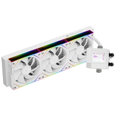 Система жидкостного охлаждения/ Water Cooling System Thermalright Core Matrix 360 Vision (360mm, LED, White, ARGB/ Fans: 3x120mm, 68.9CFM, 28.2dBA, 2000RPM/ Pump height 64.4mm, Rad thickness 27mm/ S: 1700, 1200, 1851, 115X, AM5, AM4)
