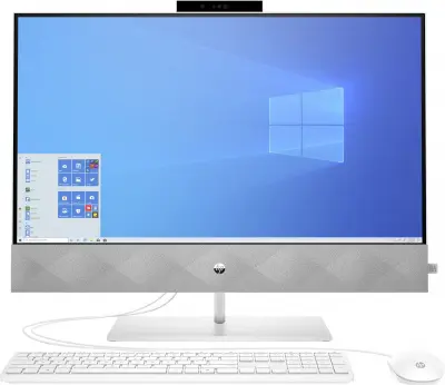 Моноблок HP Pavilion 27-d0030ur 27" Full HD i3 10300T (3) 8Gb SSD256Gb MX350 2Gb CR Windows 10 Home 64 GbitEth WiFi BT 150W клавиатура мышь Cam белый 1920x1080