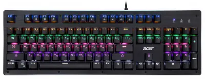 Клавиатура Acer OKW127 механическая черный USB for gamer LED (ZL.KBDEE.00H)