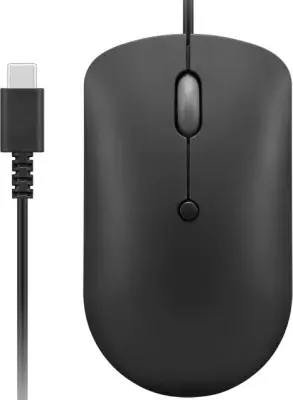 Мышь Lenovo 400 черный оптическая (2400dpi) USB-C (3but)