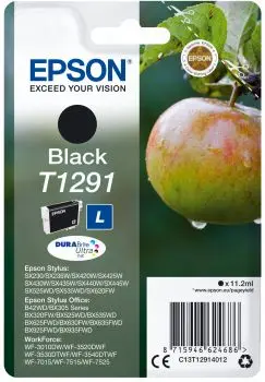 Картридж струйный Epson T1291 C13T12914012 черный (385стр.) (11.2мл) для Epson SX420W/BX305F