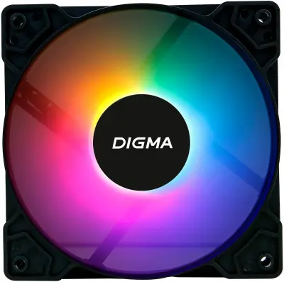 Вентилятор для корпуса Digma DFAN-FRGB1 RGB 120х120x25 черный 3-pin 4-pin (Molex) 23дБ Ret