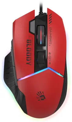 Мышь A4Tech Bloody W95 Max Sports красный/черный оптическая 12000dpi USB 10but (W95 MAX SPORTS RED)