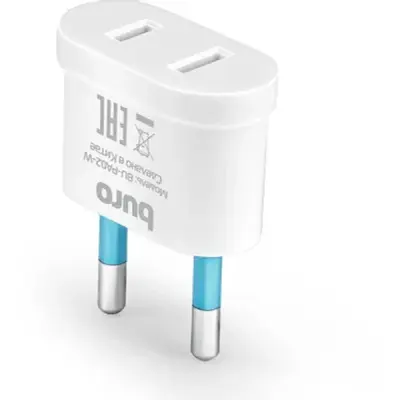 Адаптер-переходник Buro BU-PA02-W (1 розетка) белый (пакет ПЭ) {переходник для Apple США LL/a}
