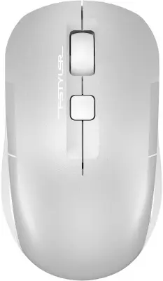 Мышь A4Tech Fstyler FB26CS Air серебристый/белый оптическая (2000dpi) silent беспроводная BT/Radio USB для ноутбука (4but)