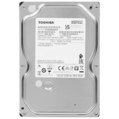 2TB Toshiba (DT02ABA200V) {SATA 6.0Gb/s, 5400 rpm, 128Mb buffer, 3.5"}