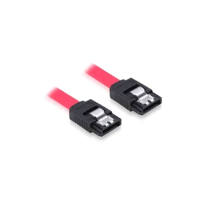 Кабель интерфейсный SATA II 0.2m GCR  SATA II - SATA II до 3 Гбит/с, 26 AWG, 7pin / 7pin, красный, металлический фиксатор