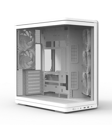 корпус ZALMAN P60, ATX, WHITE, WINDOW, 2x3.5", 3x2.5", 1xUSB TYPE-C, 2xUSB3.0, SIDE 3x120mm ARGB, REAR 2x120mm ARGB