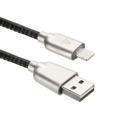Кабели USB ACD USB кабель ACD-Allure Lightning ; USB-A Кожа, 1м, черный (ACD-U926-P5B)