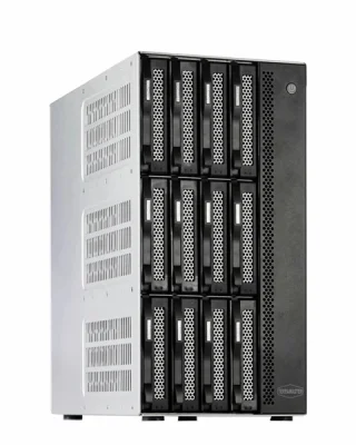 Системы хранения данных TerraMaster T12-500 Pro tower NAS 10C 1,7(4,7)Ghz/16Gb(64)/RAID0,1,10,5,6,JBOD,TRAID/up to 12 HS SATA(3,5' or 2,5')/2xM.2 2280 NVMe/2xUSB3.1 1xUSB Type-C/2x10GbE RJ-45/1xPS/1YW