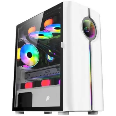 1STPLAYER Корпус  INFINITE SPACE IS3 White / mATX, TG / 1x120mm RGB fan inc. / IS3-WH-1F2-W