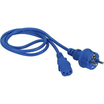 Шнур питания Lanmaster LAN-PP13/SH-2.0-BL C13-Schuko проводник.:3x0.75мм2 2м 220В 10А синий