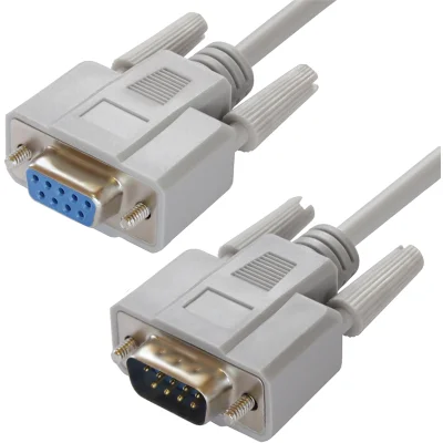 GCR PRO Удлинитель Premium 1.8m серый, RS-232 DB9 M/DB9 F, 30AWG, экран