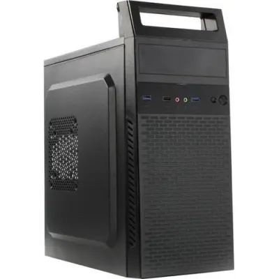 Exegate EX287419RUS Корпус Minitower ExeGate QA-409U2-500W-12 (mATX, БП XP500 с вент. 12см, ручка, 1*USB+2*USB3.0, аудио, черный)