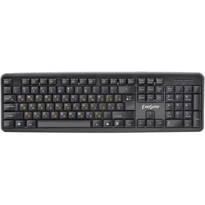 Exegate EX279939RUS Клавиатура Exegate LY-331L2, <USB, шнур 2,2м, черная,  104кл, Enter большой>, OEM