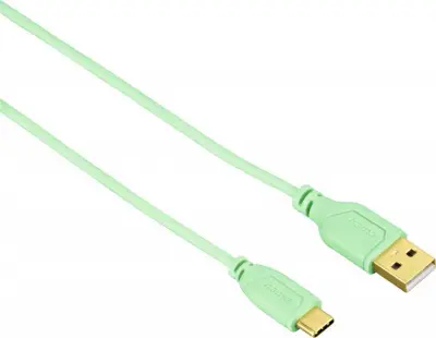 Кабель Hama Flexi-Slim 00135786 USB Type-C (m) USB A(m) 0.75м зеленый