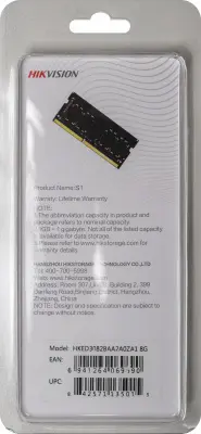 Память DDR3 8Gb 1600MHz Hikvision HKED3082BAA2A0ZA1/8G RTL PC3-12800 CL11 SO-DIMM 204-pin 1.35В