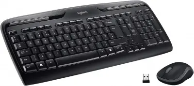 Клавиатура + мышь Logitech MK330 клав:черный мышь:черный USB беспроводная Multimedia (920-003989)