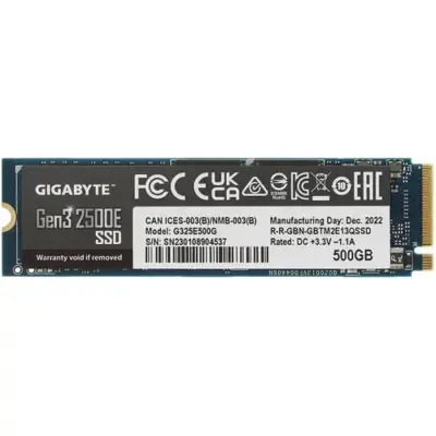 Gigabyte SSD M.2 500GB 2500E G325E500G  NVMe PCIe 3.0