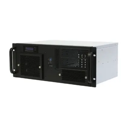Procase GM430-B-0 Корпус 4U Rack server case, черный, панель управления, без блока питания, глубина 300мм, MB 12"x9.6"