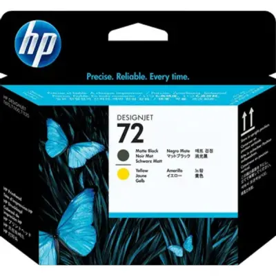 HP C9384A Печатающая головка №72, Matte Black & Yellow {DJ T610/T620/T770/T1100/T1120/T1200, Matte Black & Yellow}