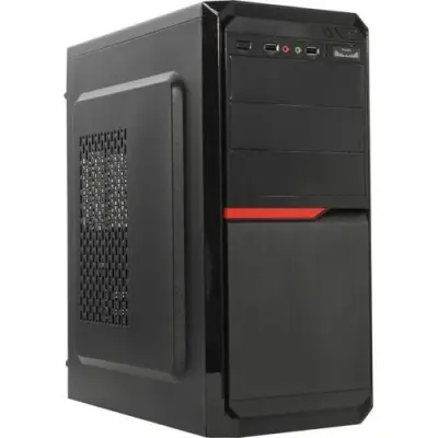 Exegate EX287506RUS Корпус Miditower ExeGate AX-251-500W-12 (ATX, БП XP500 с вент. 12см, 2*USB, аудио, черный)