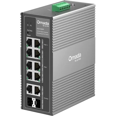 Коммутатор/ Omada 10-Port Gigabit Industrial Easy Managed Switch with 6-Port PoE+ and 2-Port PoE++