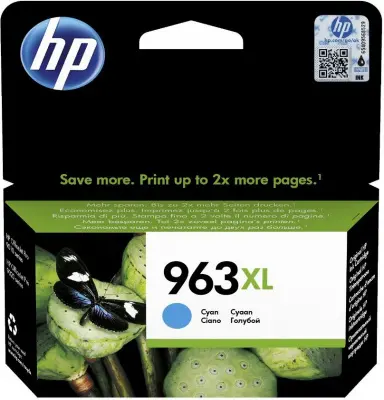 Картридж струйный HP 963 3JA27AE голубой (1600стр.) для HP OfficeJet Pro 901x/902x HP