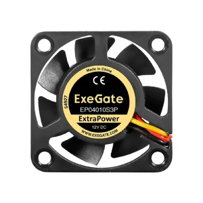 Exegate EX295217RUS Вентилятор 12В DC ExeGate ExtraPower EP04010S3P (40x40x10 мм, Sleeve bearing (подшипник скольжения), 3pin, 7500RPM, 36dBA)