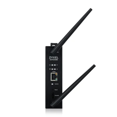 Точка доступа Промышленная точка доступа Zyxel NebulaFlex IAP500BE, Wi-Fi 7 (BE5100), MU-MIMO 2x2+2x2, внешние антенны (в комплекте), 1xLAN 2.5GE, питание PoE или 2xDC, крепление на DIN-рейку