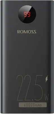 Мобильный аккумулятор Romoss PEA40PF 40000mAh QC3.0 22.5W 5A 2xUSB-A/USB-C черный (6973693499151)