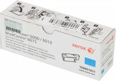 Картридж лазерный Xerox 106R01631 голубой (1000стр.) для Xerox Ph 6000/6010N/WC 6015