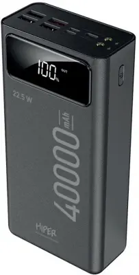 Мобильный аккумулятор Hiper DELTA 40000 40000mAh QC/PD 3A черный