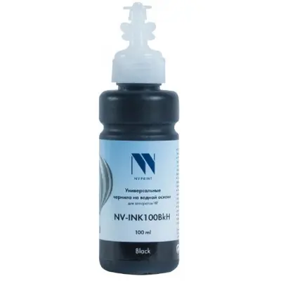 Чернила NV PRINT универсальные на водной основе NV-INK100BkH для аппаратов НР (100 ml) Black совместимые