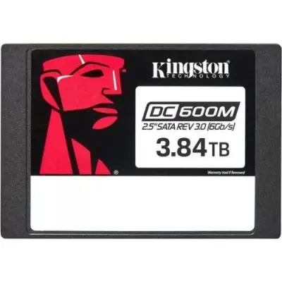 Kingston SSD DC600M, 3840GB, 2.5" 7mm, SATA3, 3D TLC, R/W 560/530MB/s, IOPs 94 000/59 000, TBW 7008, DWPD 1 (5 лет) (SEDC600M/3840G)