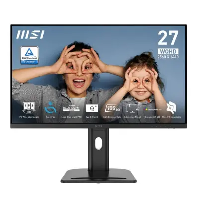 Монитор MSI 27" Pro MP273QP E2 черный IPS LED 1ms 16:9 HDMI M/M матовая HAS Piv 400cd 178гр/178гр 2560x1440 100Hz DP 2K 6.05кг