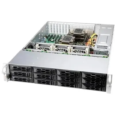 Supermicro CSE-LA25TQC-R609LP server chassis, 2U Dual and Single Intel and AMD CPUs, 7 low-profile expansion slot(s), 8 x 3.5" (tool-less) or 2.5" (screw) hot-swap SAS3/SATA drive bay, 600W/650W RPS