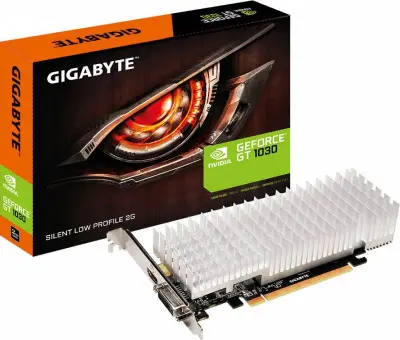 Gigabyte GV-N1030SL-2GL RTL { PCI-Ex GeForce GT 1030 Silent Low Profile 2GB GDDR5 64bit 1227/6008 DVI, HDMI}