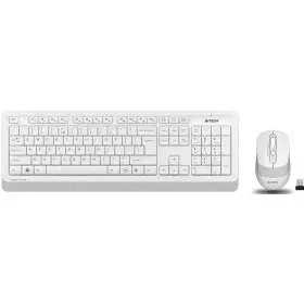 A-4Tech Клавиатура + мышь A4 Fstyler FG1010 WHITE клав:белый/серый мышь:белый/серый USB беспроводная