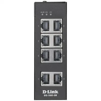 D-Link DIS-100G-8W/A1A Промышленный неуправляемый коммутатор с 8 портами 10/100/1000Base-T